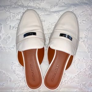 COACH leather mules